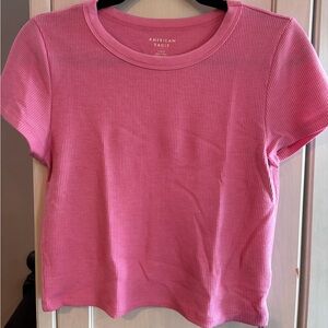 American Eagle Pink Waffle T-shirt
